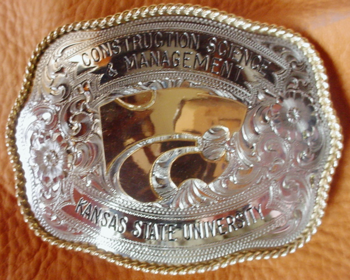 k state belt buckle